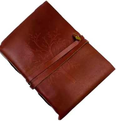 OVERDOSE Deckle Red Leather Tree Journal 5/7