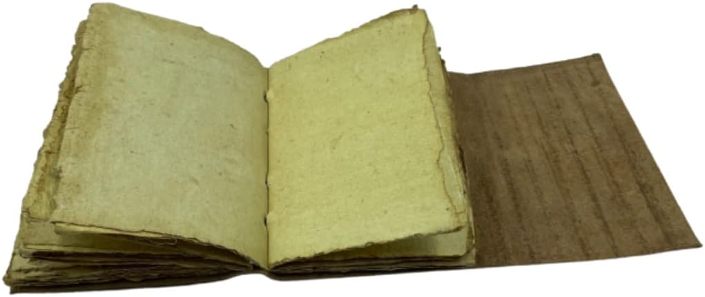 OVERDOSE Deckle Yellow Buff Leaf Leather Journal 5/7