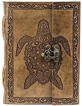 OVERDOSE TORTOISE LEATHER JOURNAL NOTEBOOK 5/7