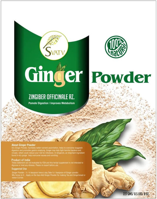 SVATV Ginger Powder (Zingiber officinale Roscoe) | 227gm (8_oZ)