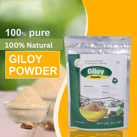SVATV Giloy Powder | Guduchi | Tinospora cordifolia Stem Powder 227gm (8_oZ)