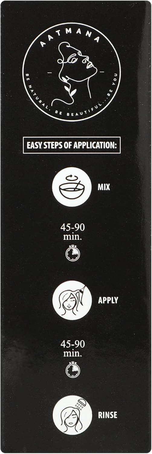 AATMANA Herbal Black Henna Hair Dye with Goodness of 9 Herbs 100gm