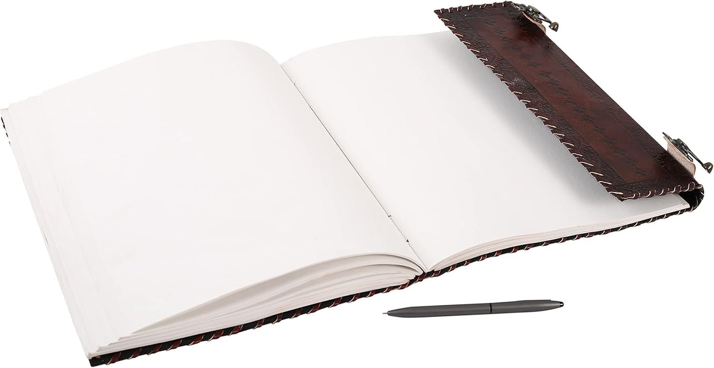 OVERDOSE Rose Chakra With 4 Stones Vintage Leather Journal 10/13
