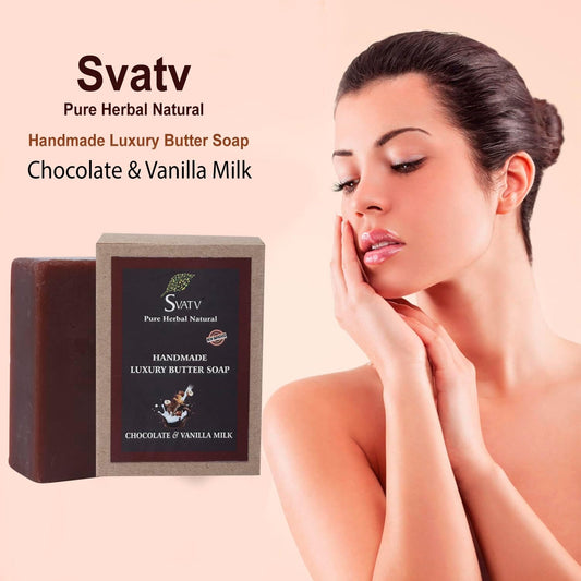 SVATV Handcrafted savon with Choccolate & Vanilla 125gm