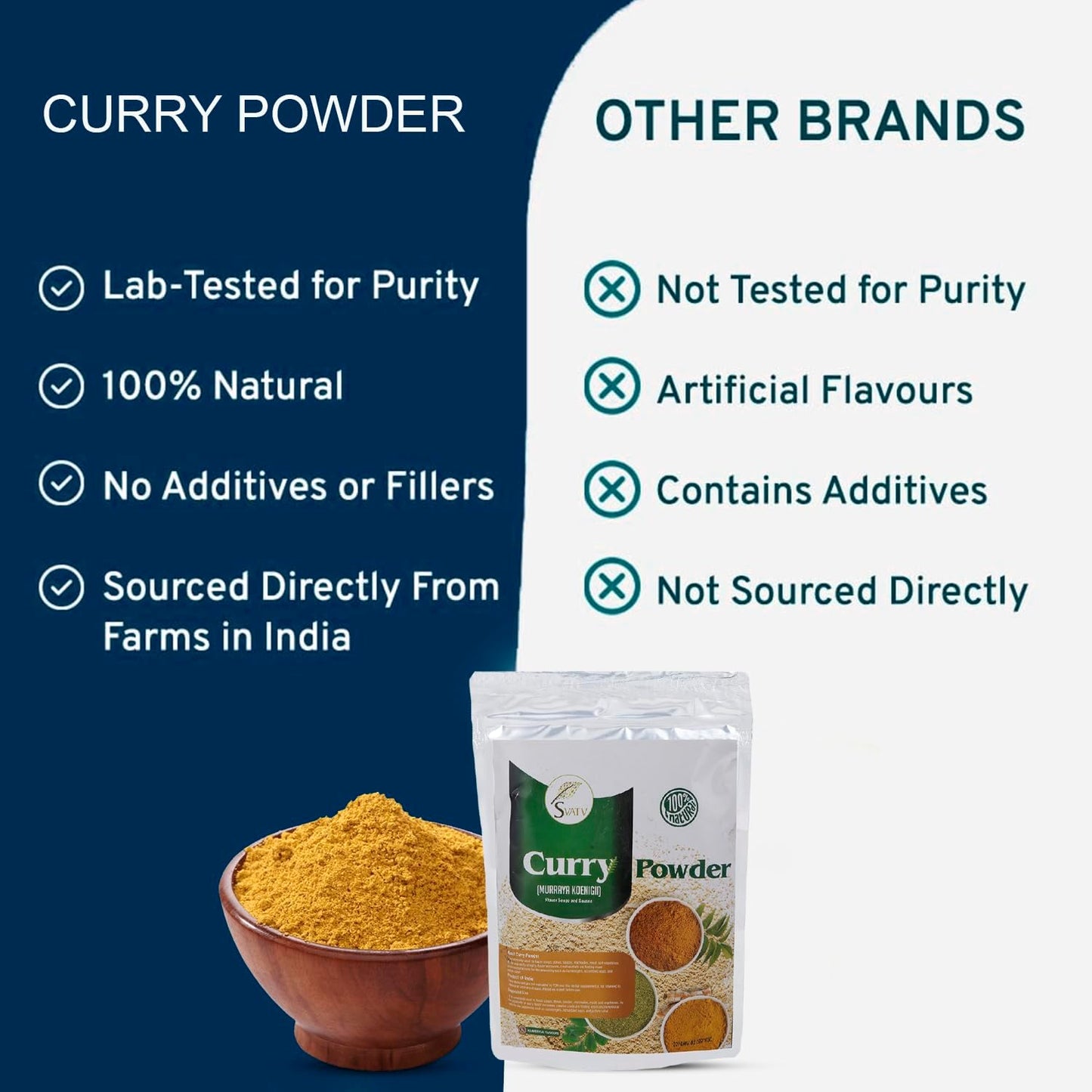 SVATV Curry Powder | Murraya Koenigii | South Indian Curry Patta | 227gm (8_oZ)