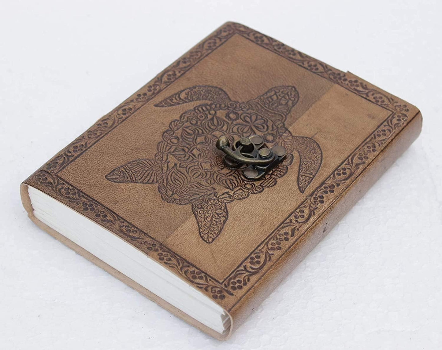 OVERDOSE TORTOISE LEATHER JOURNAL NOTEBOOK 5/7