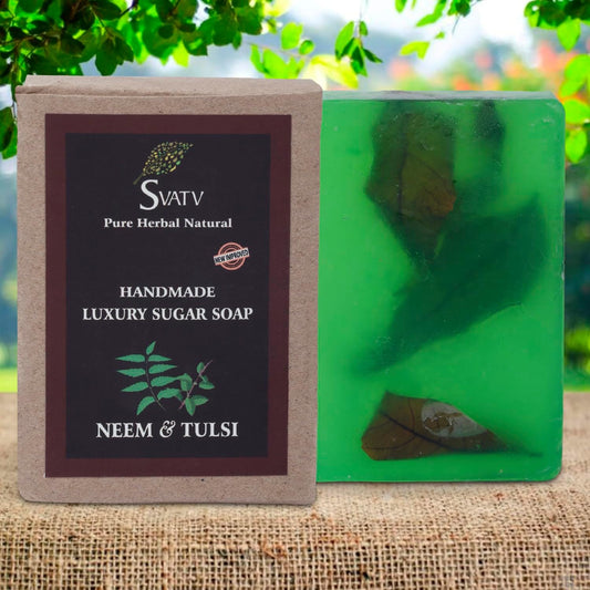 SVATV Handcrafted savon with Neem & Tulsi 125gm
