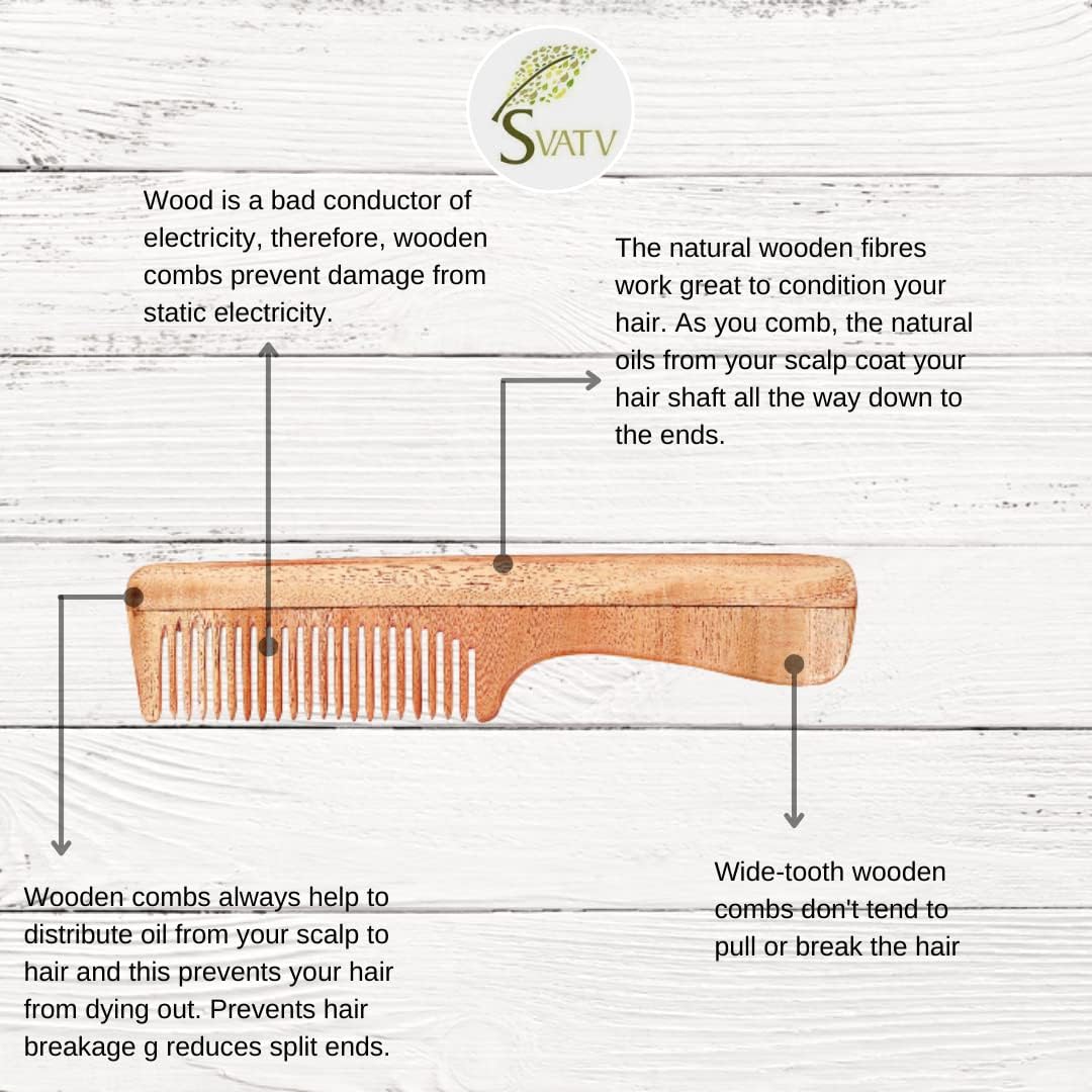 SVATV NEEM WOODEN COMB N-73