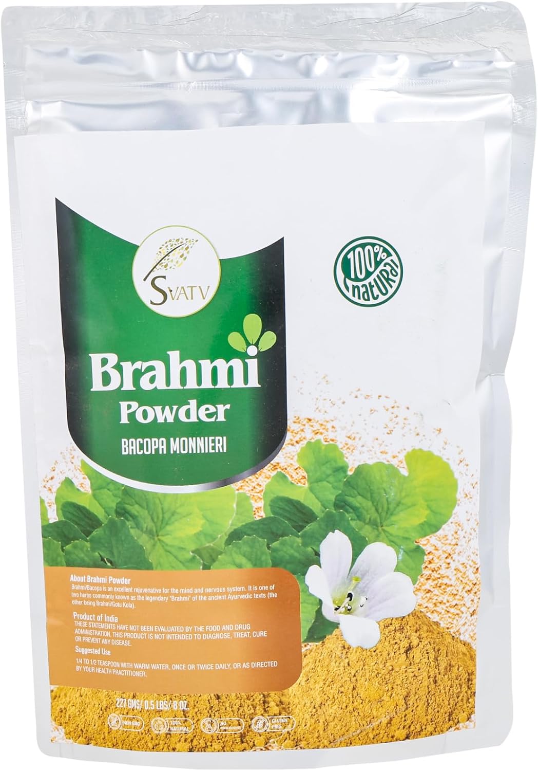 SVATV Brahmi Powder | Bacopa Powder | 227gm