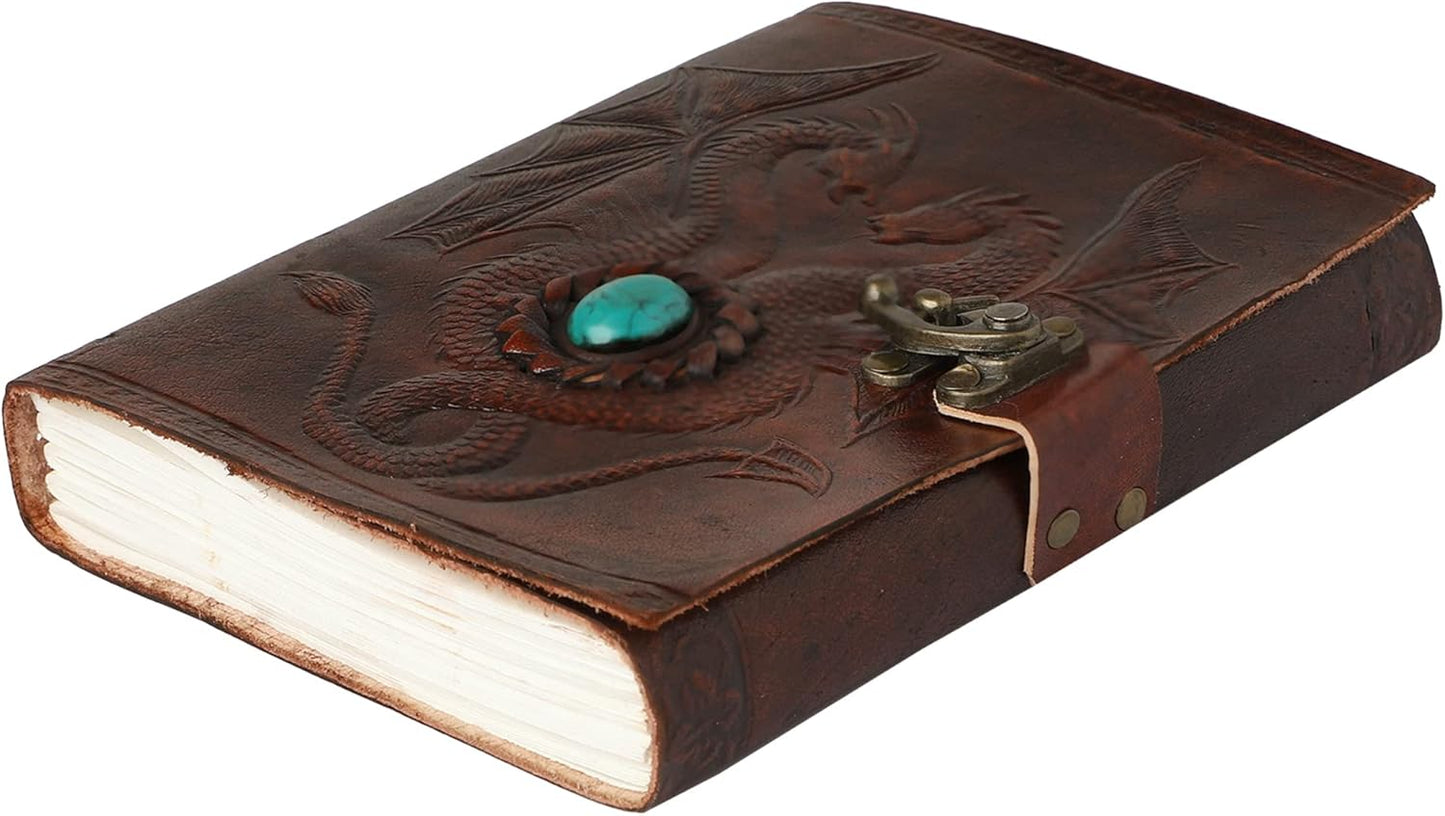 Overdose Double Dragon with Stone Leather Diary 5*7