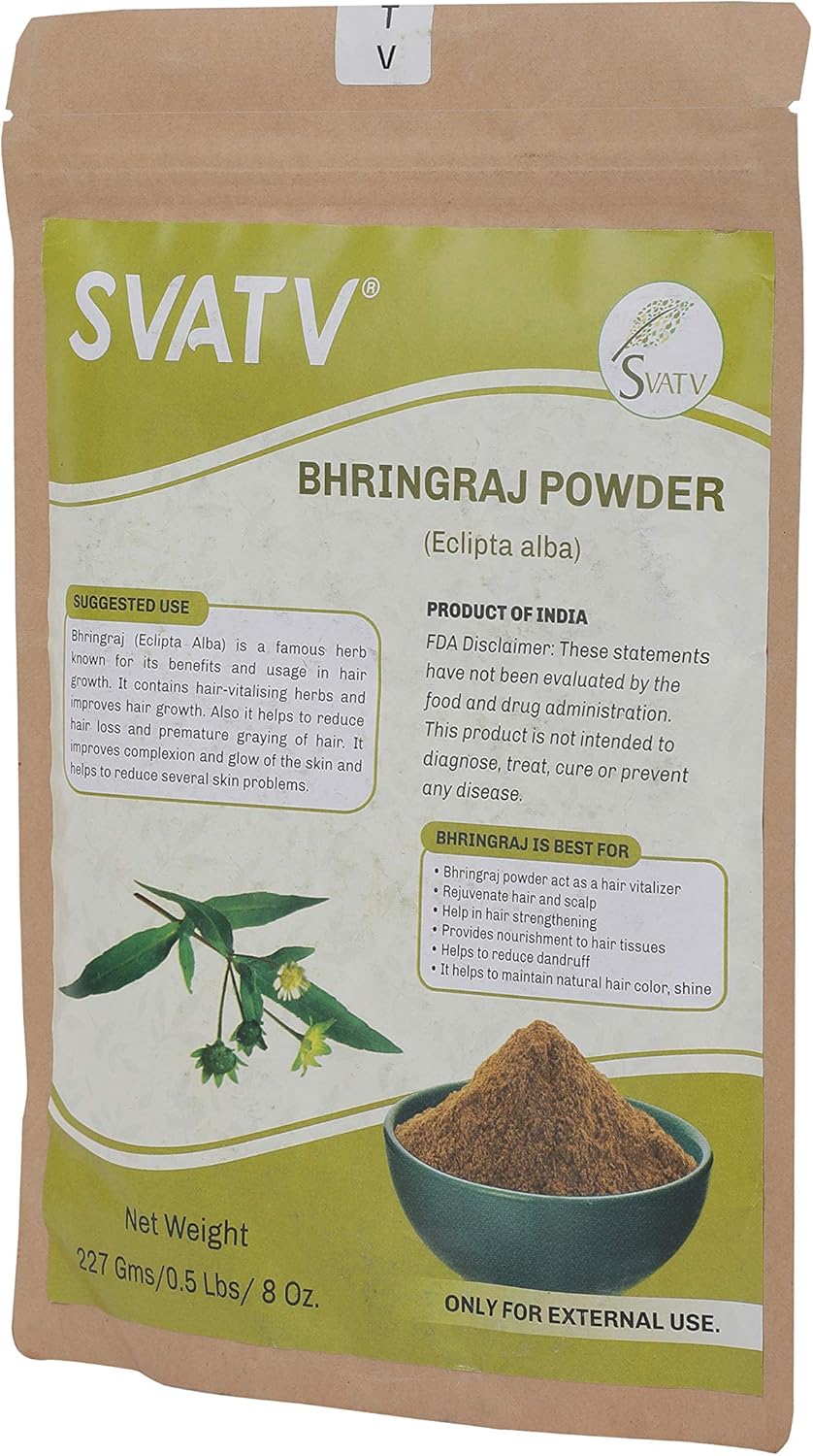 SVATV Natural Bhringraj Powder Hair Care 227gm (8_oZ)