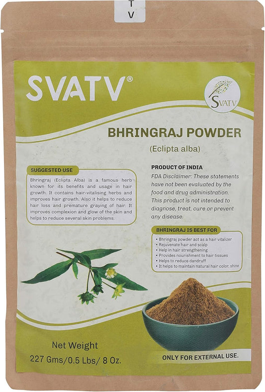 SVATV Natural Bhringraj Powder Hair Care 227gm (8_oZ)