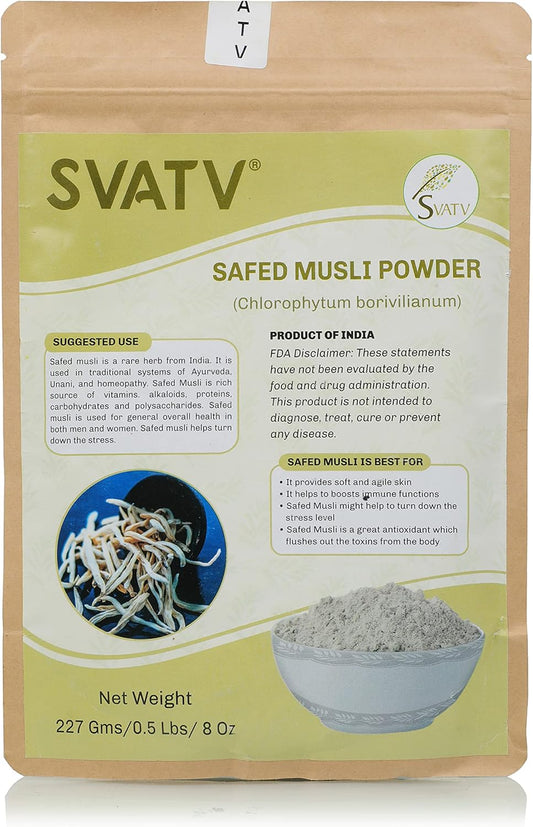Svatv Safed Musli Powder | 227gm (8_oZ)