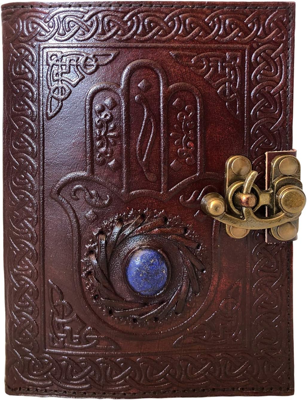 OVERDOSE HAMSA HAND EMBOSSED with STONE Journal 5/7