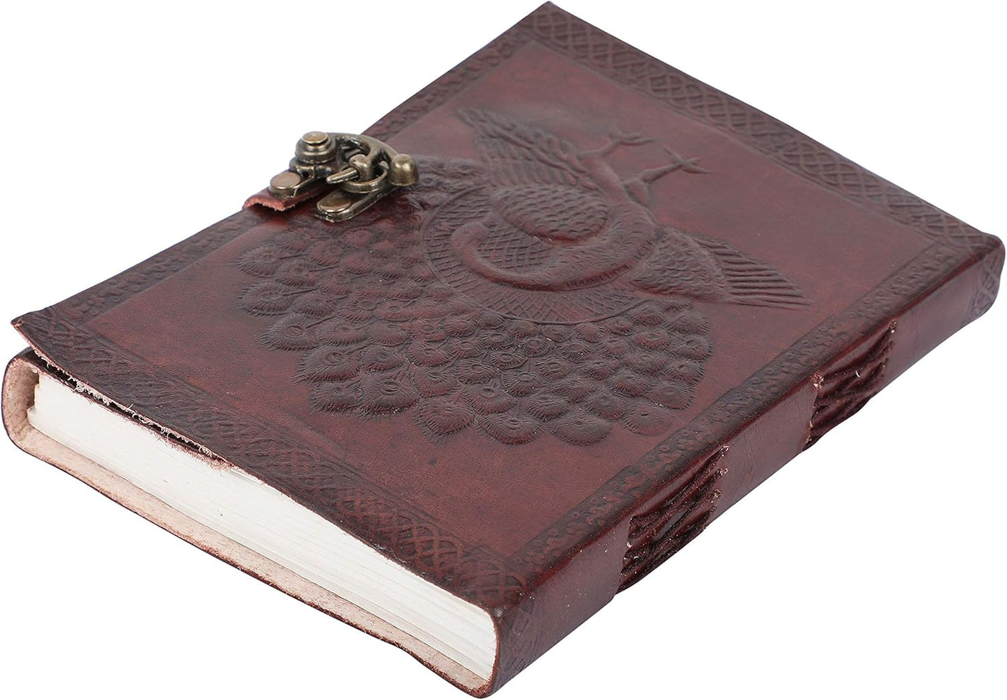 OVERDOSE Peacock Journal Diary :: Handmade Antique Journal 5/7