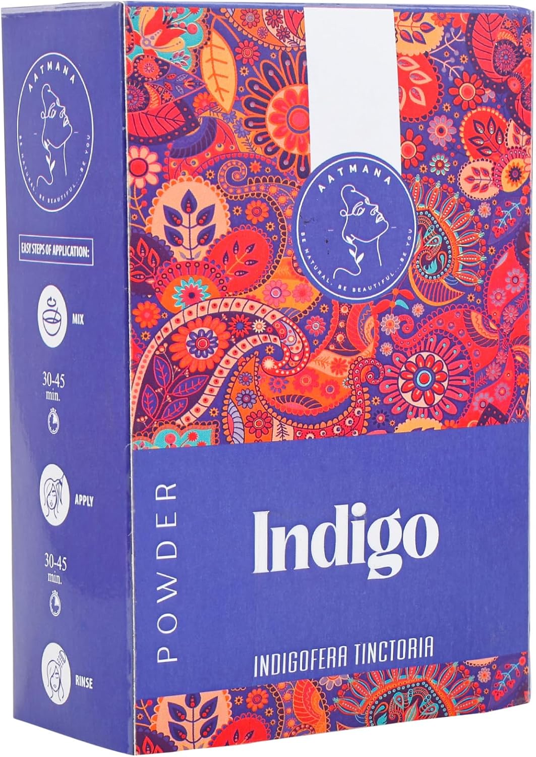 AATMANA Indigo Powder | Indigofera Tinctoria | For Black & Natural Hair | 100gm