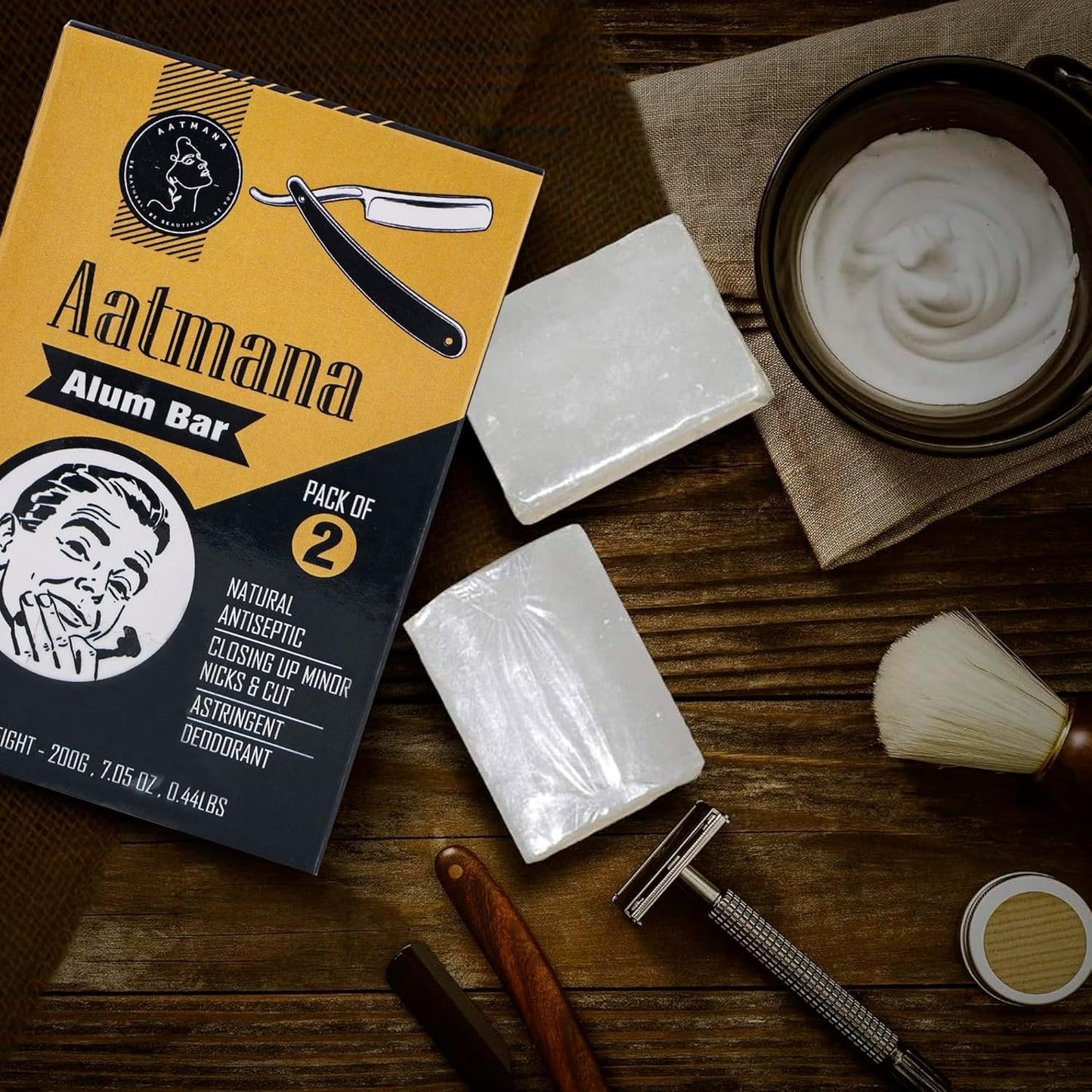 AATMANA Alum Bar Pack Of 2 100gm For Skin