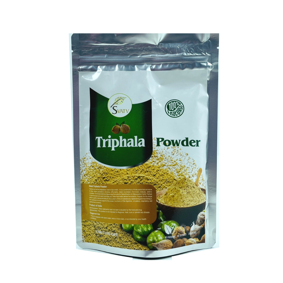 SVATV Triphala Powder 227g Formula of Amla, Haritaki & Bibhitaki – 8 Oz