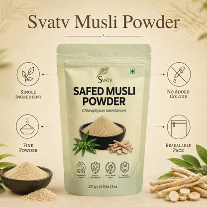 Svatv Safed Musli Powder | 227gm (8_oZ)