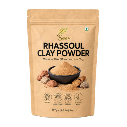 SVATV Rhassoul Clay powder | Ghassoul Clay | For Skin 227gm (8_oZ)
