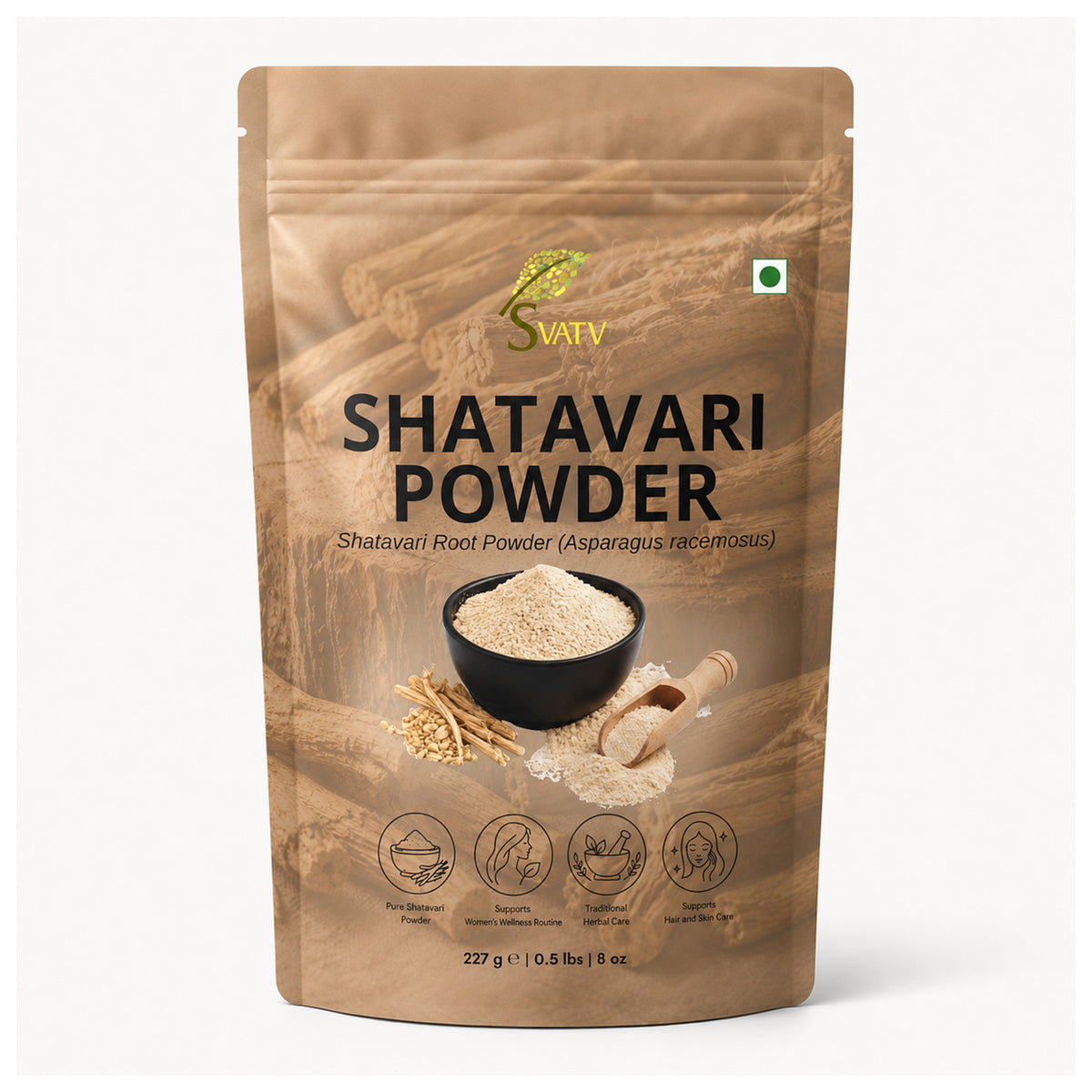 SVATV Natural Shatavari Powder 227gm (8_oZ)