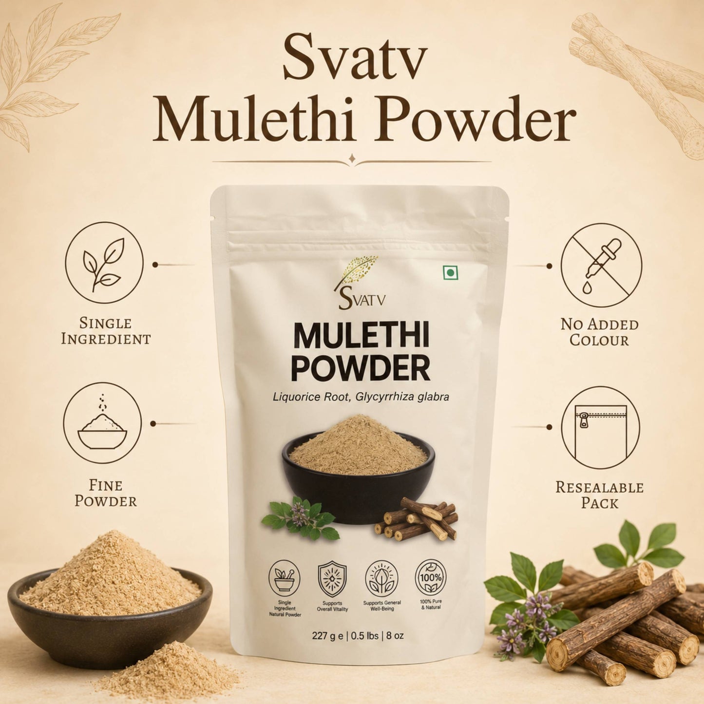 Svatv Mulethi Powder - 227GM