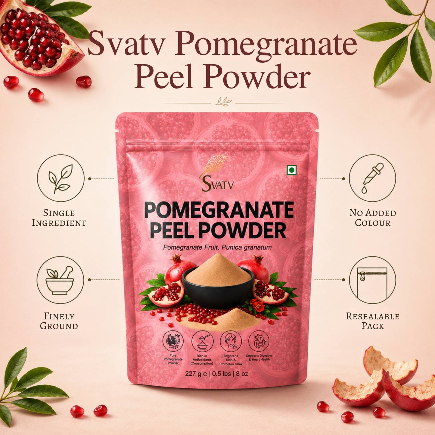 SVATV POMEGRANATE POWDER FOR SKIN 227GM