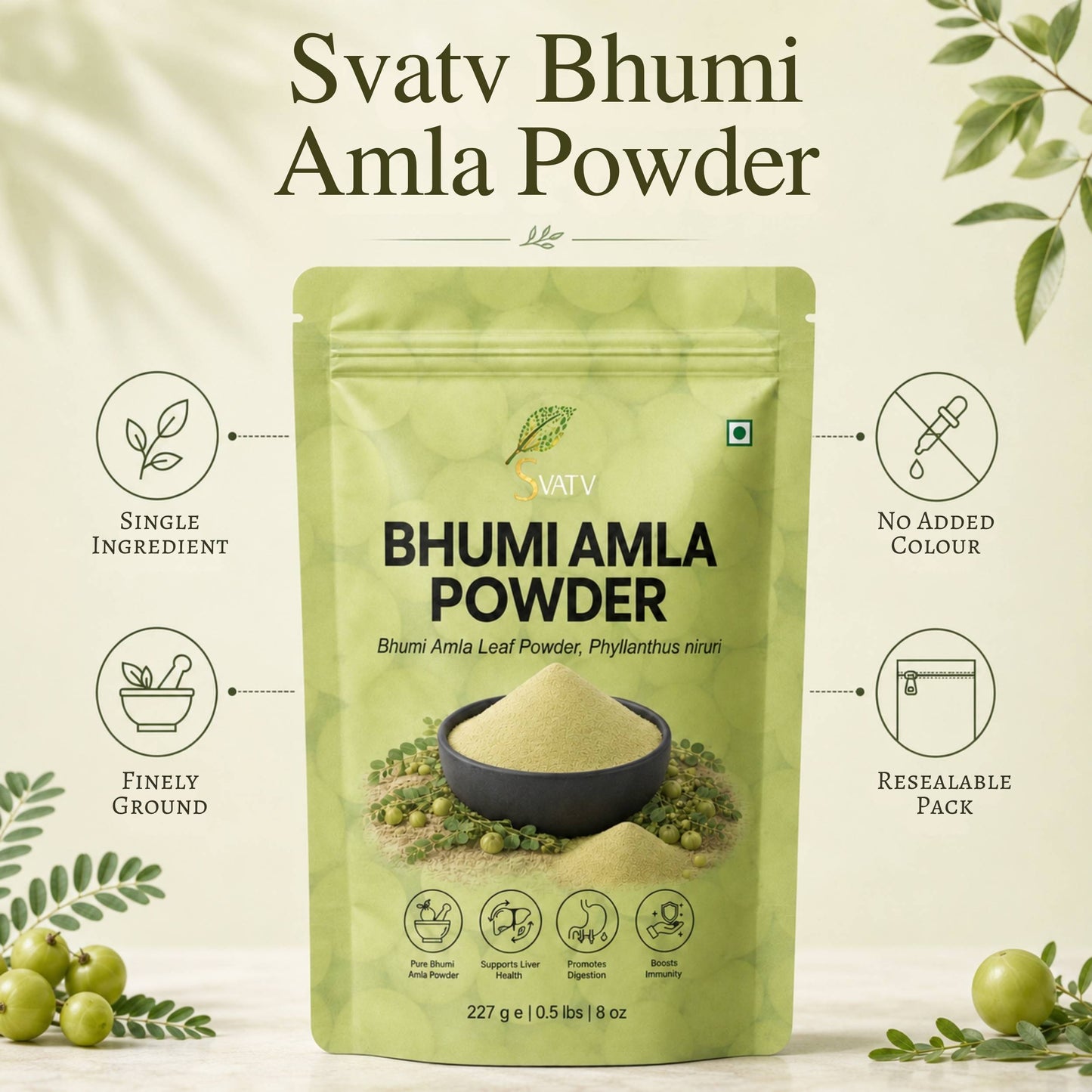 Svatv Bhumi Amla Powder - 227GM