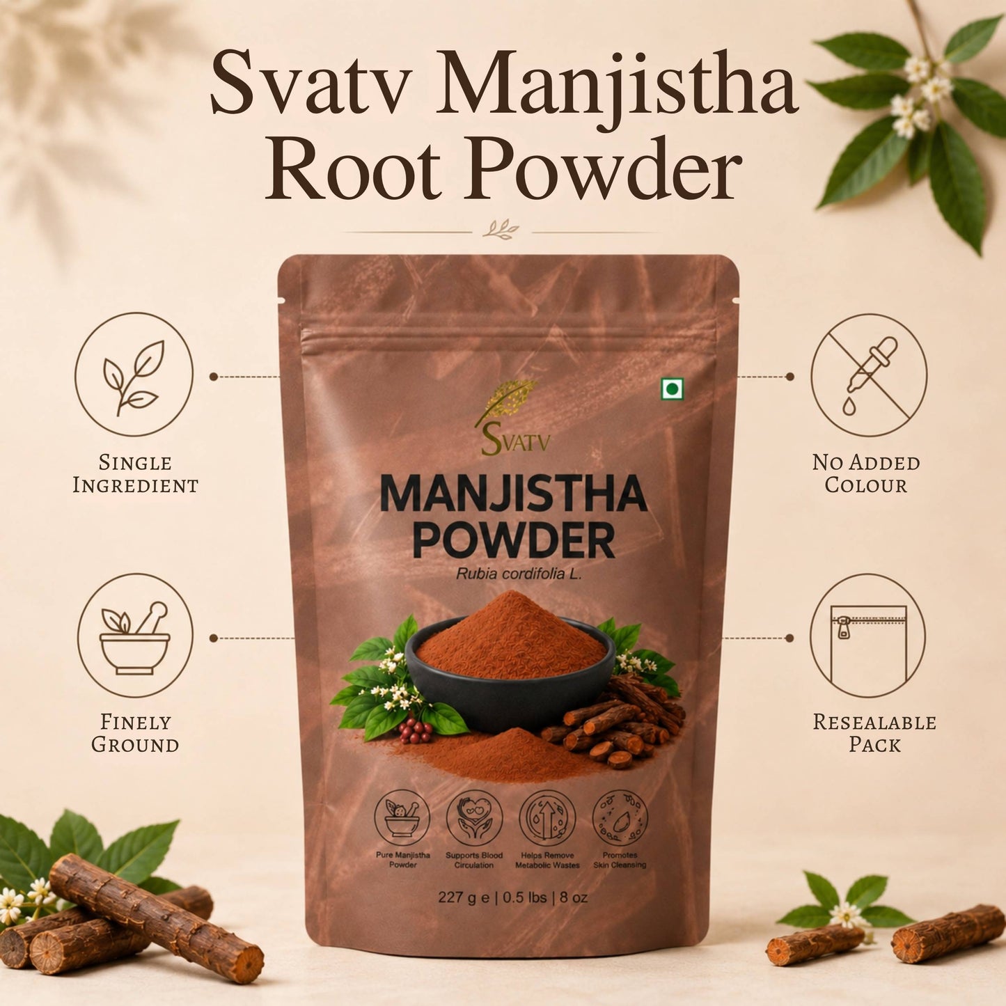Svatv Manjistha Powder - 227GM