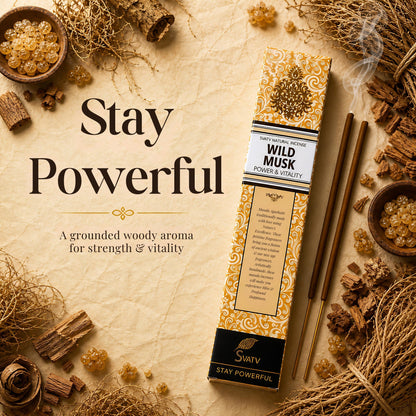 SVATV INCENSE STICK WILD MUSK 15GM (PACK OF 6)