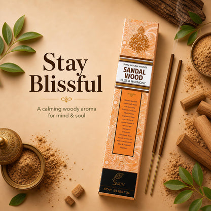 SVATV INCENSE STICK SANDALWOOD 15GM (PACK OF 12)
