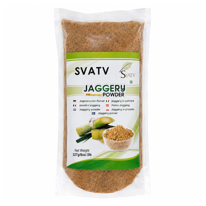 SVTAV Jaggery Powder, Hand-Grinded Gur Powder | Natural Sweetener | 227gm (8oz)