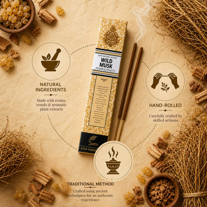 SVATV INCENSE STICK WILD MUSK 15GM (PACK OF 2)