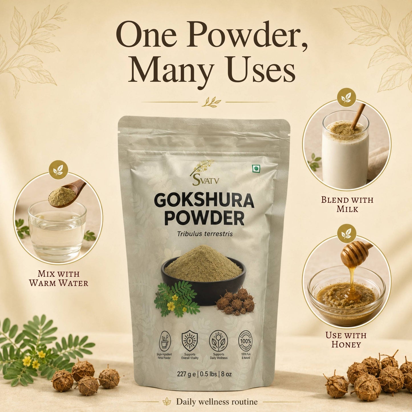 Svatv Gokshura Powder - 227GM