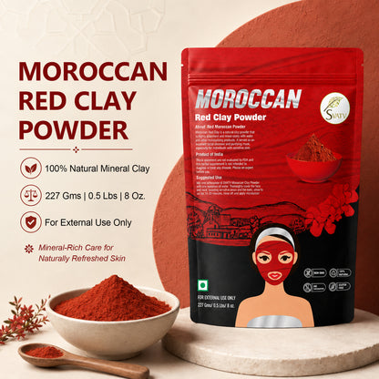 SVATV Red Moroccon Clay Powder - 227GM