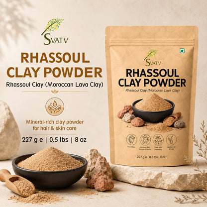 SVATV Rhassoul Clay powder | Ghassoul Clay | For Skin 227gm (8_oZ)