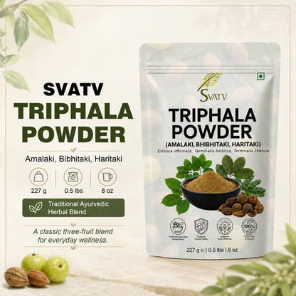 SVATV Triphala Powder 227g Formula of Amla, Haritaki & Bibhitaki – 8 Oz