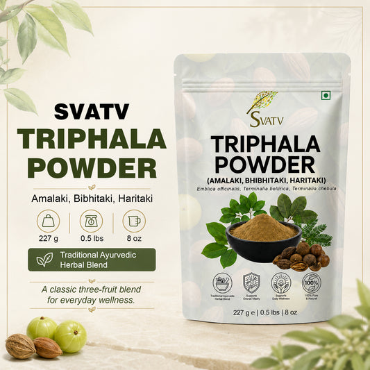 SVATV Triphala Powder 227g Formula of Amla, Haritaki & Bibhitaki – 8 Oz