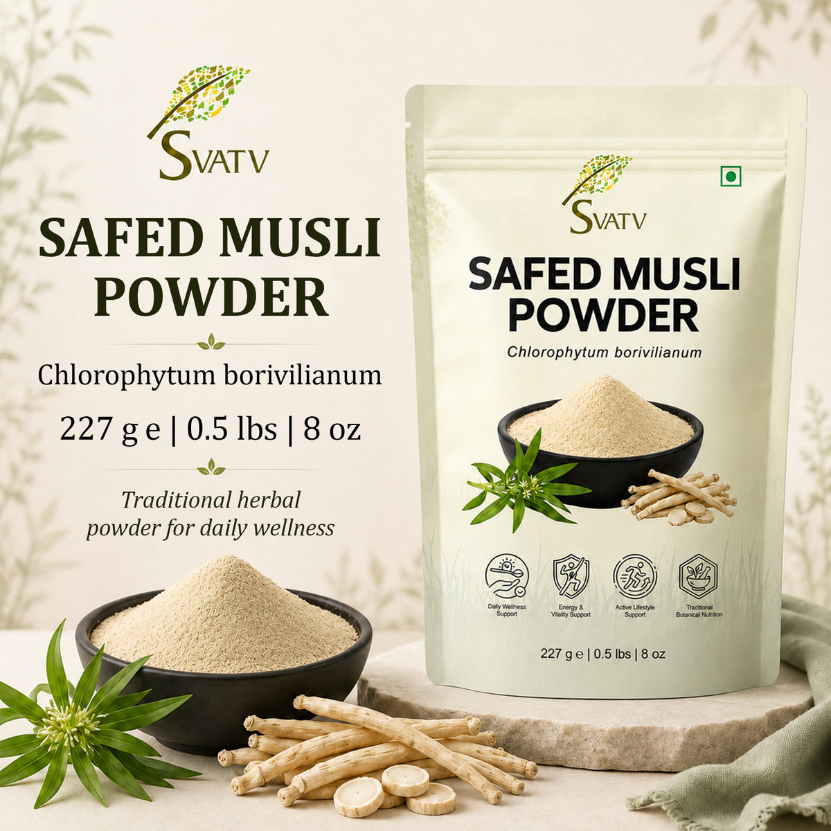 SVATV Safed Musli Powder | 227gm (8_oZ)