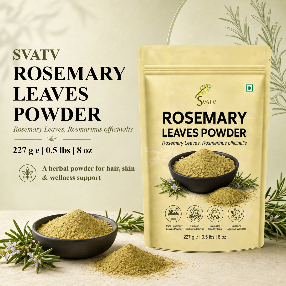 SVATV Rosemary Leaves Powder | 227gm (8_oZ)