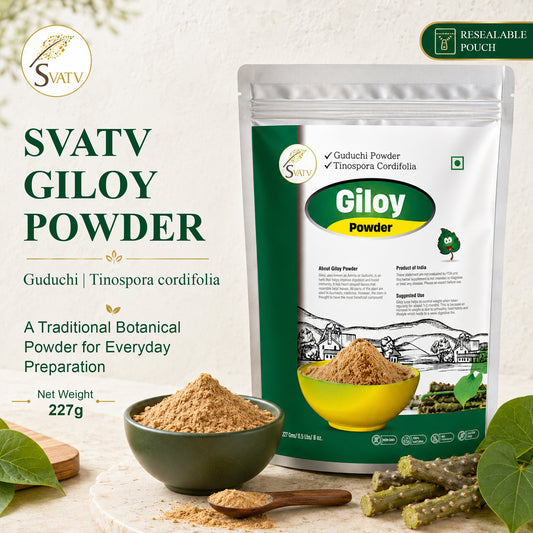 SVATV Giloy Powder | Guduchi | Tinospora cordifolia Stem Powder 227gm (8_oZ)