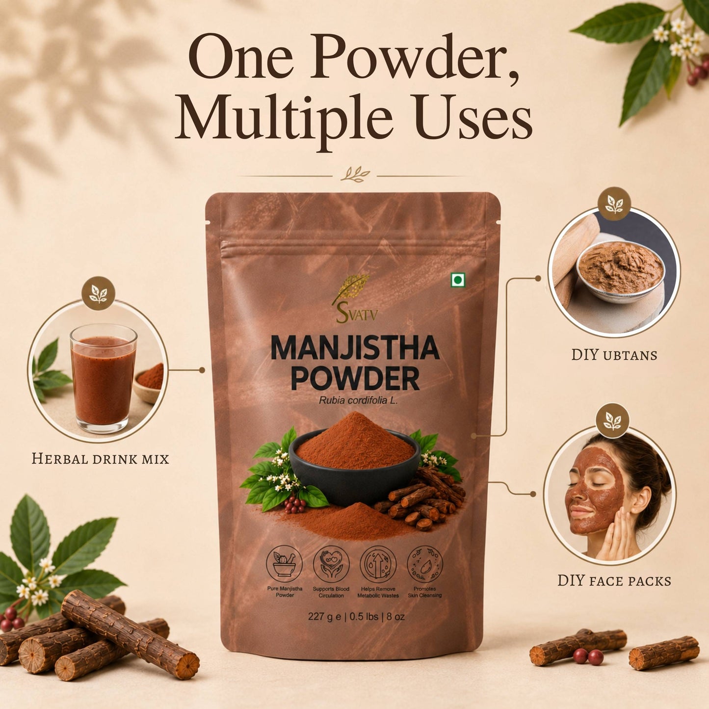 Svatv Manjistha Powder - 227GM