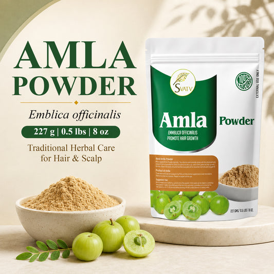 SVATV Amla Powder | Amalaki | Emblica Officinalis | For Hair 227gm (8_oZ)
