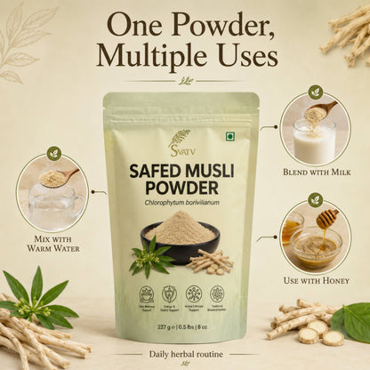 Svatv Safed Musli Powder | 227gm (8_oZ)