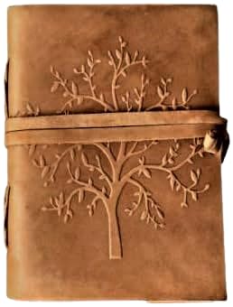 OVERDOSE Deckle Brown Leather Tree Journal 5/7