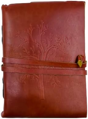 OVERDOSE Deckle Red Leather Tree Journal 5/7