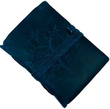 OVERDOSE Deckle Blue Leather Tree Journal 5/7