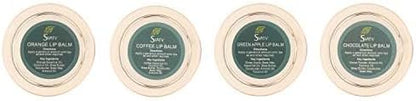 SVATV Lip Balms 4 Pack Assorted Chocolate, Coffee, Orange &amp; Green Apple 15gm
