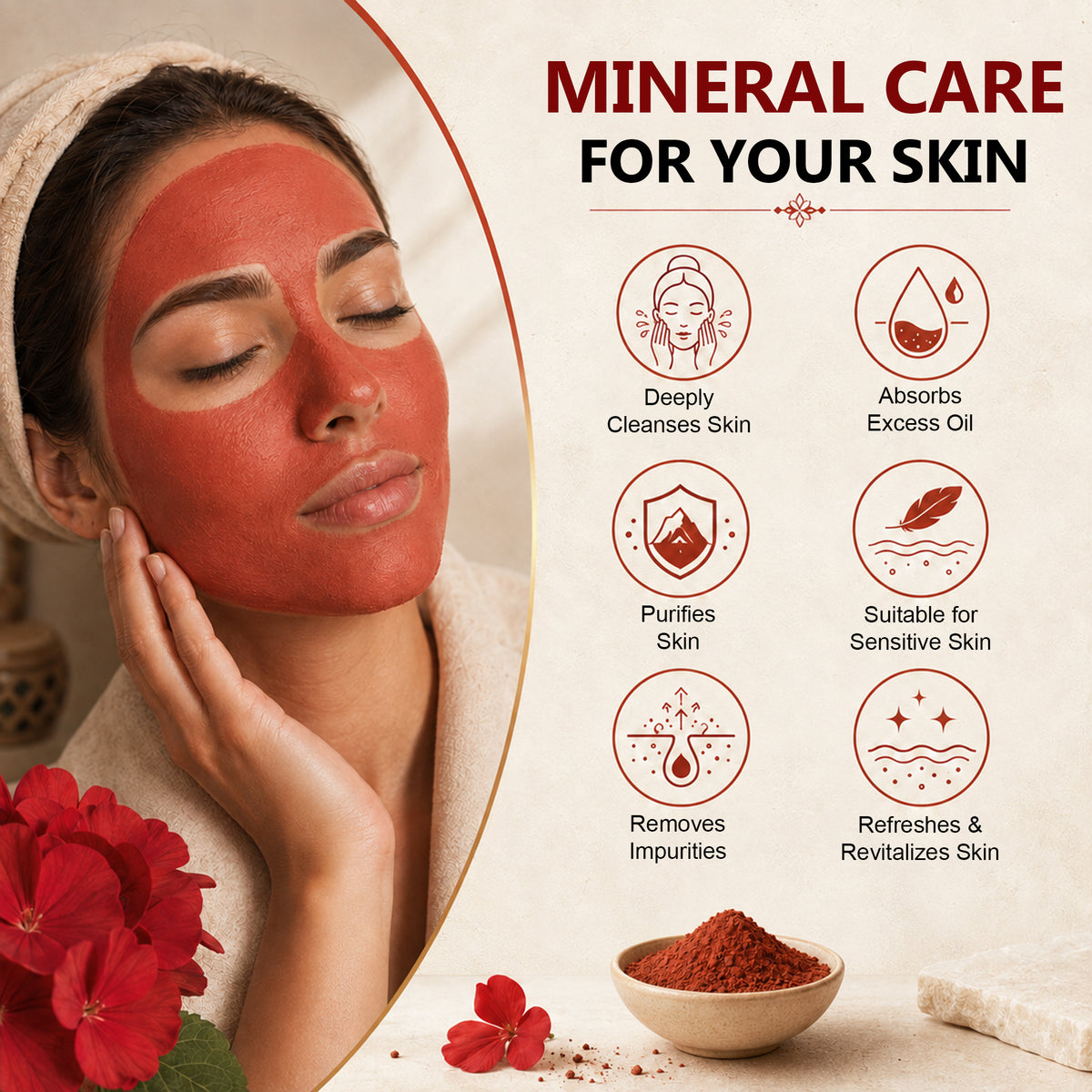 SVATV Red Moroccon Clay Powder - 227GM