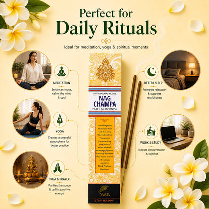 SVATV INCENSE STICK NAG CHAMPA 15GM (PACK OF 6)